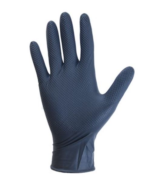 JUNIOR PUDRASIZ ELMAS DOKULU SIYAH NITRIL ELDIVEN L (50LI)